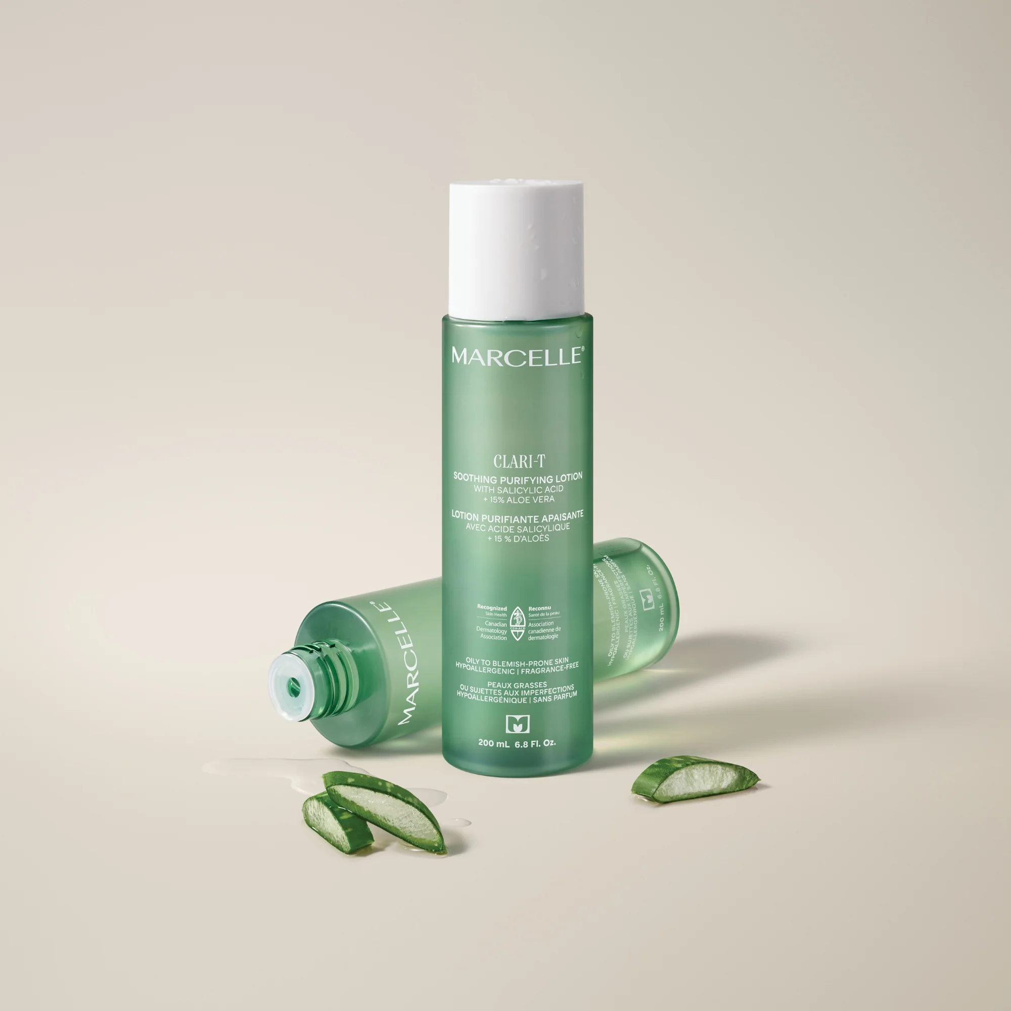 Clari-T Lotion purifiante apaisante avec acide salicylique + 15 % d'aloès - Image 3