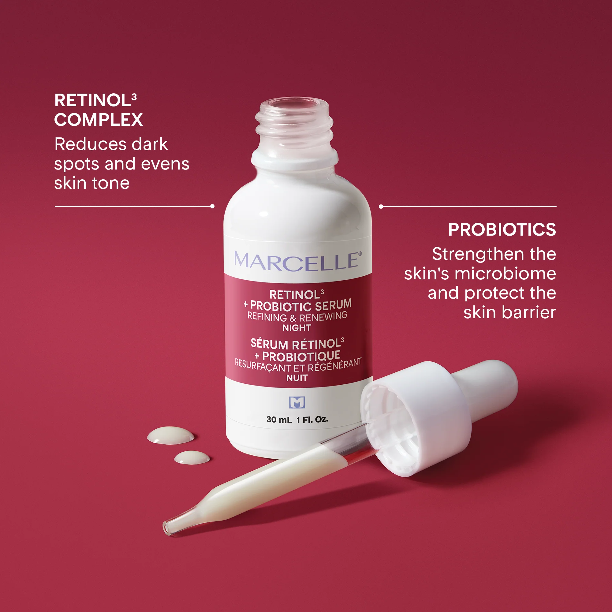 Sérum de nuit retinol³ + probiotique 30 ML - Image 6