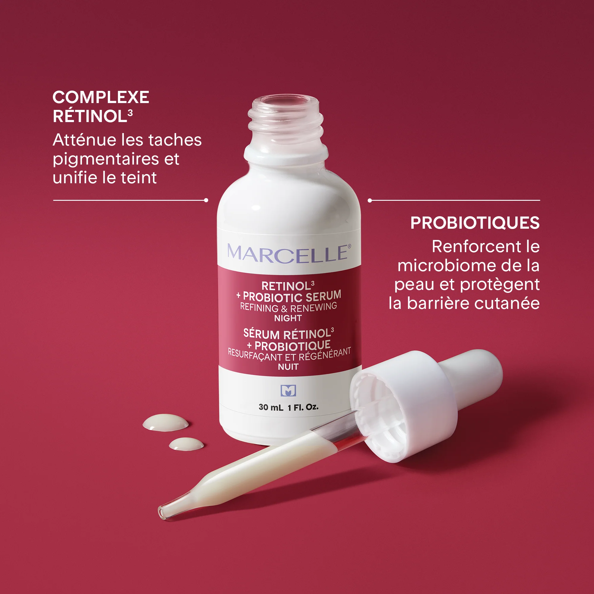 Sérum de nuit retinol³ + probiotique 30 ML - Image 7