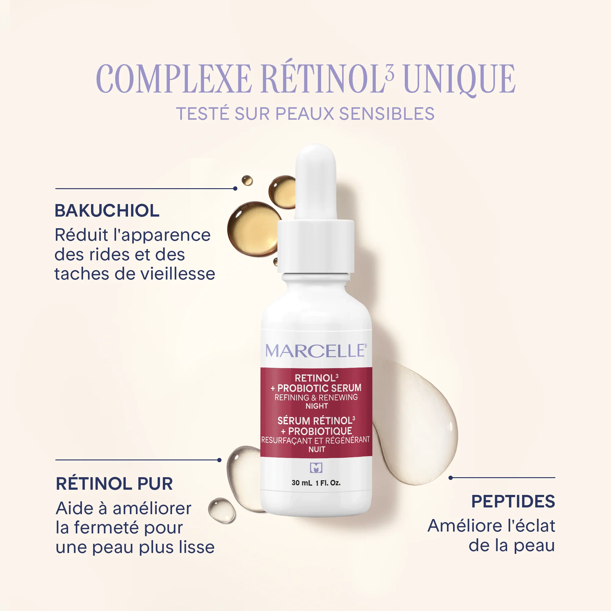 Sérum de nuit retinol³ + probiotique 30 ML - Image 8