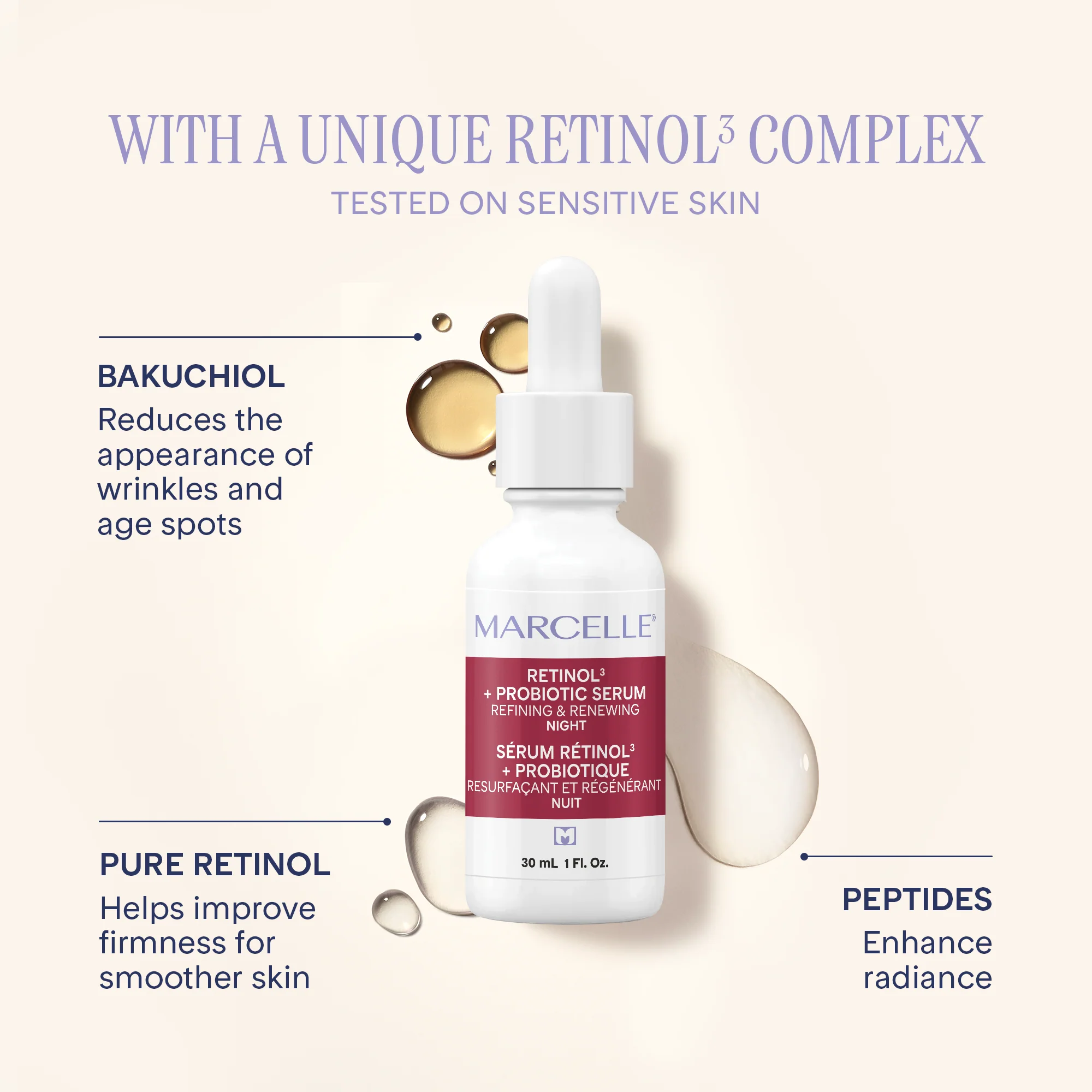 Sérum de nuit retinol³ + probiotique 30 ML - Image 9