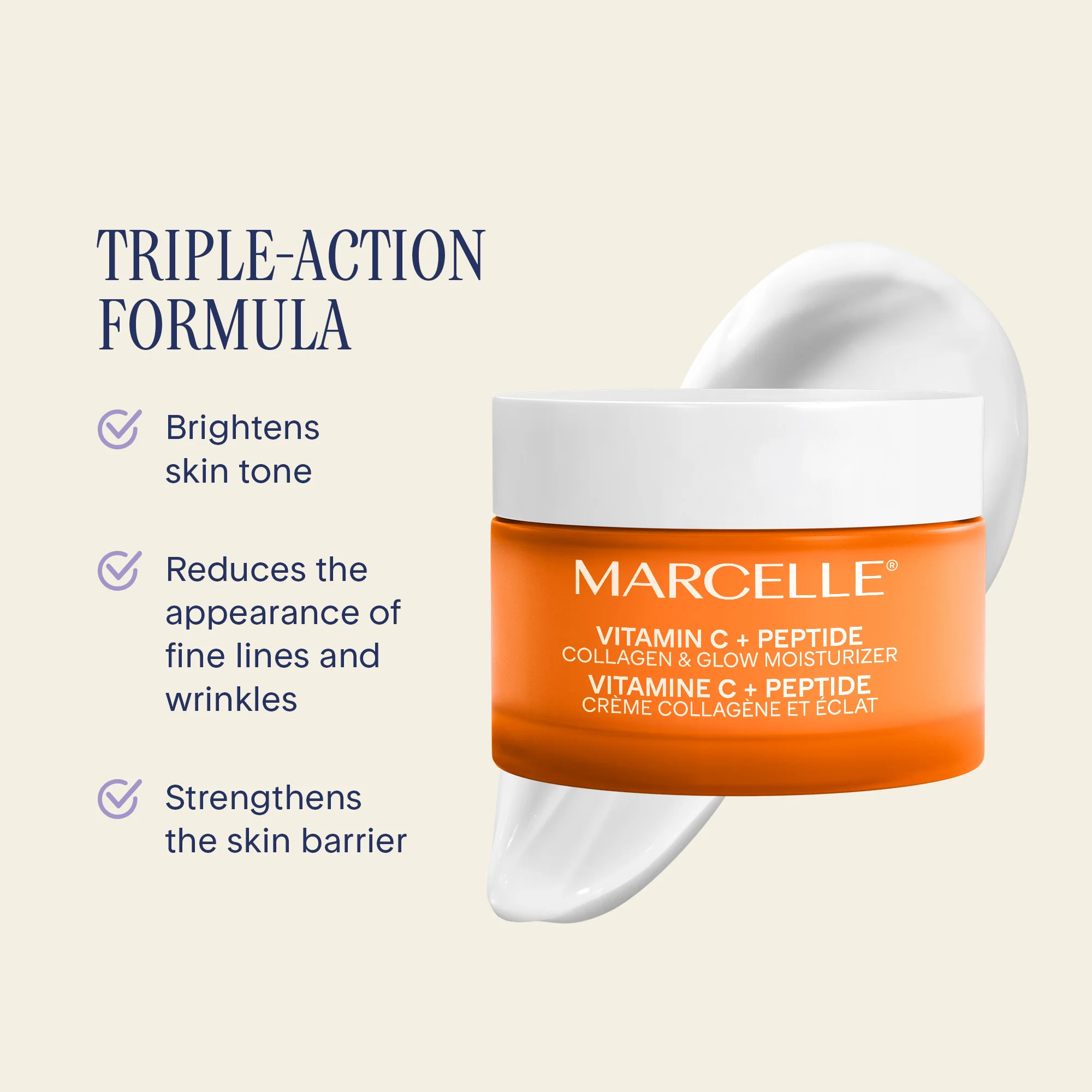 Crème collagène et éclat vitamine C + peptide - Image 3
