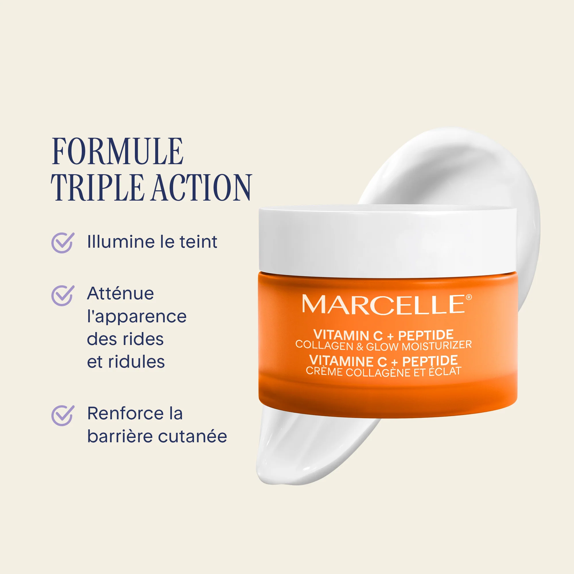 Crème collagène et éclat vitamine C + peptide - Image 4