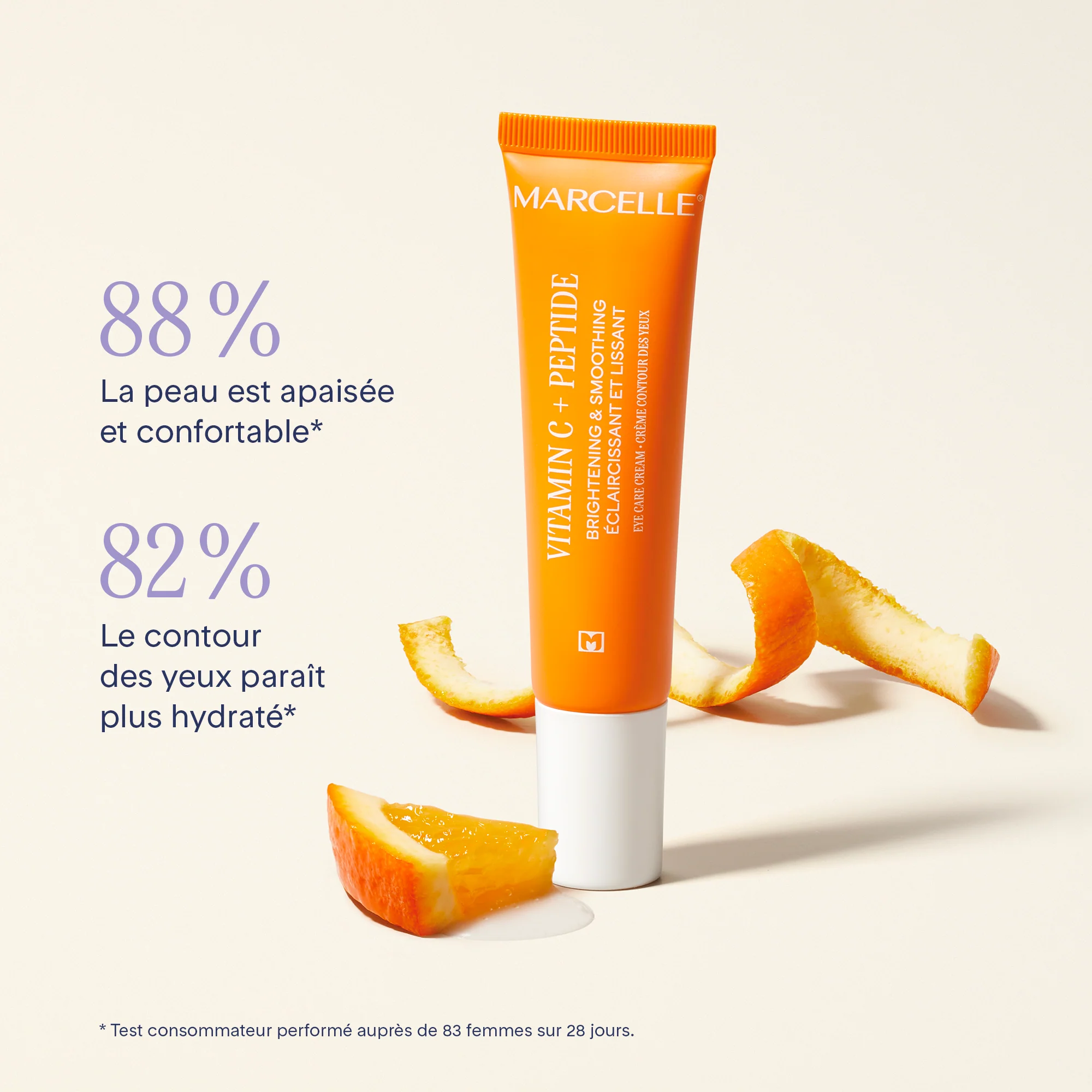 Crème contour des yeux - Éclaircissante et lissante vitamine C + peptide - Image 5