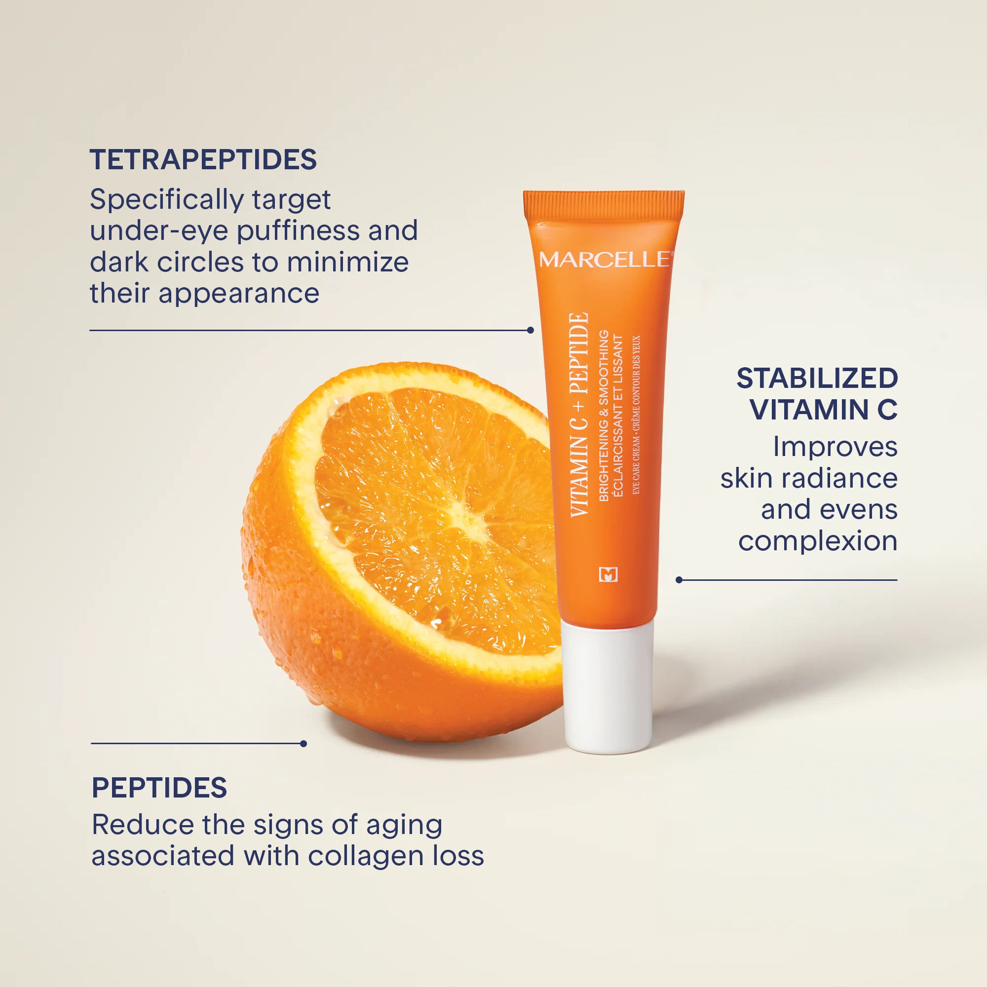 Crème contour des yeux - Éclaircissante et lissante vitamine C + peptide - Image 6
