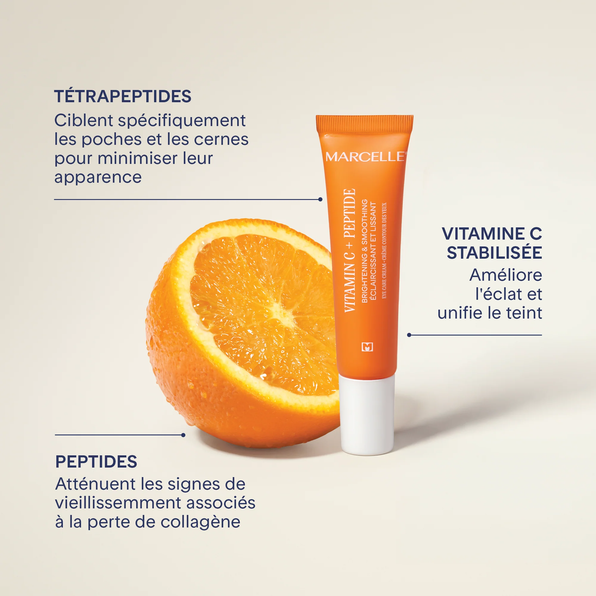 Crème contour des yeux - Éclaircissante et lissante vitamine C + peptide - Image 7